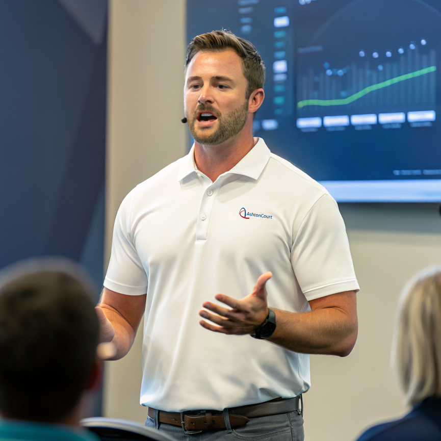 ACG speaker at an event